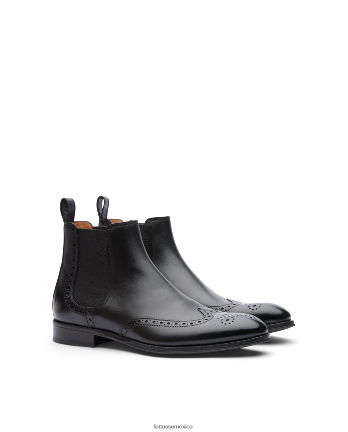 negro Lottusse hombres botas lenox PNBVJ0142