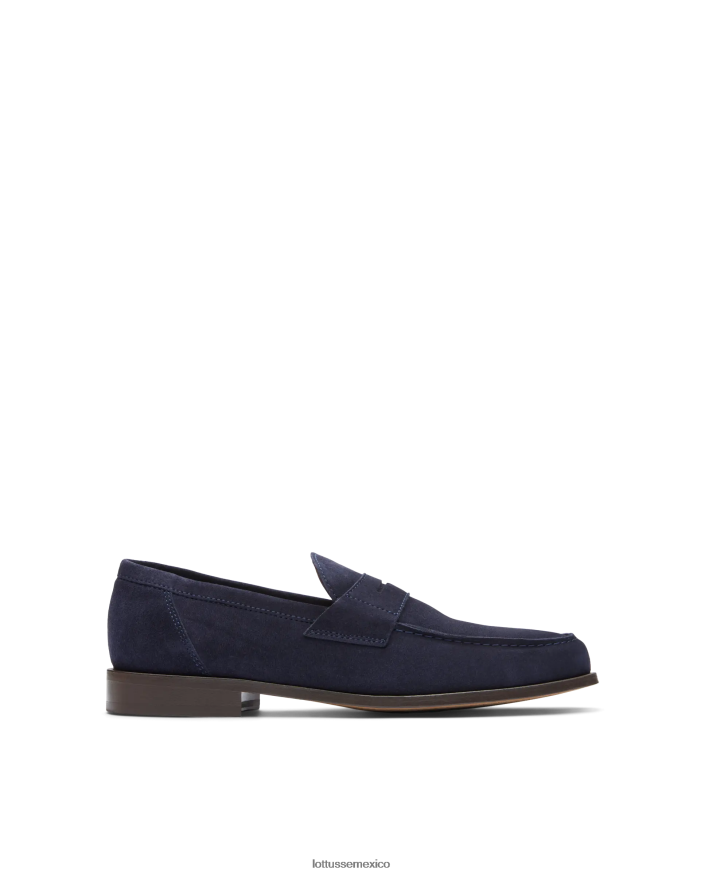 azul marino Lottusse hombres mocasines Daytona de ante PNBVJ063