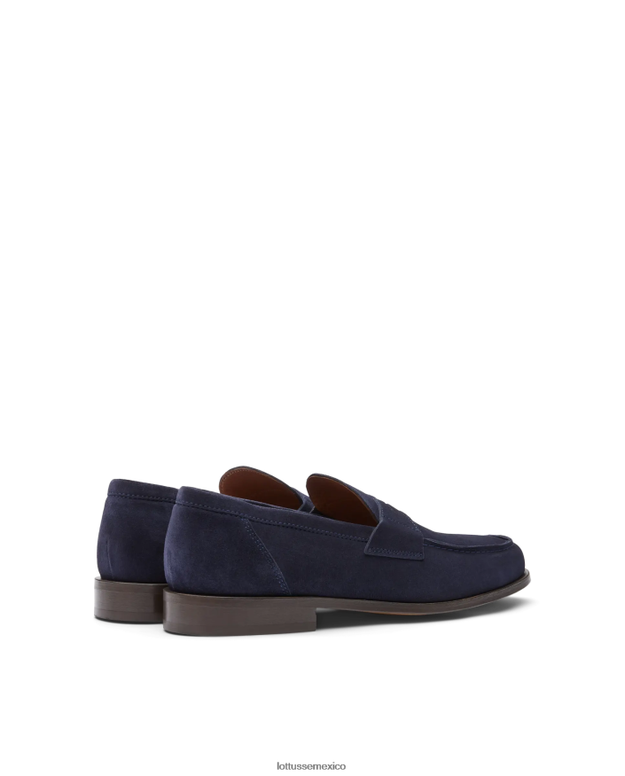 azul marino Lottusse hombres mocasines Daytona de ante PNBVJ063