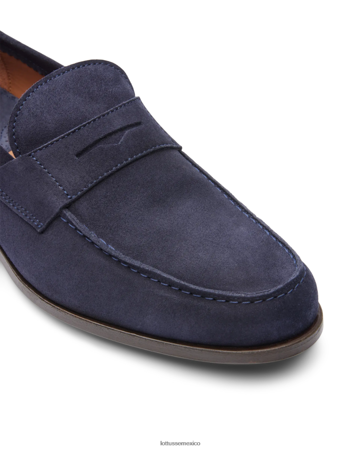 azul marino Lottusse hombres mocasines Daytona de ante PNBVJ063