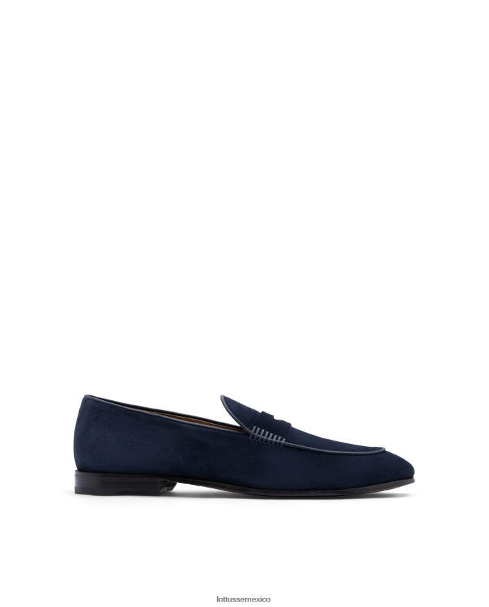 azul marino Lottusse hombres mocasines verona de ante PNBVJ078