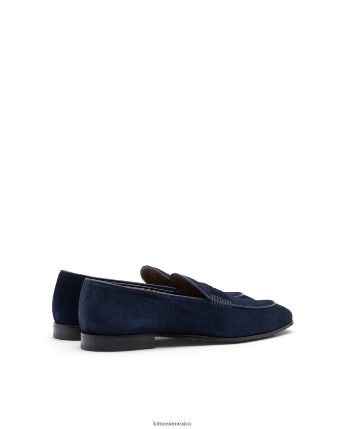 azul marino Lottusse hombres mocasines verona de ante PNBVJ078