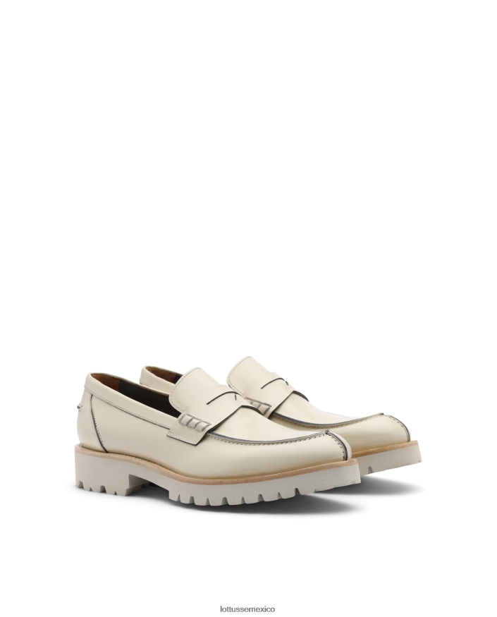 beige Lottusse hombres mocasines covent de becerro brillante PNBVJ092