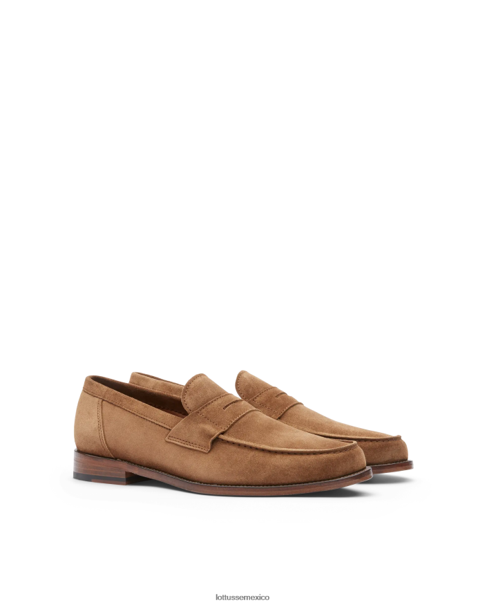 marrón Lottusse hombres mocasines Daytona de ante PNBVJ064