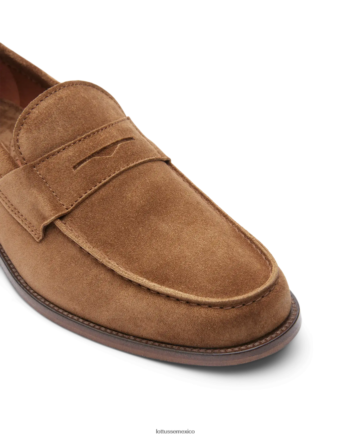 marrón Lottusse hombres mocasines Daytona de ante PNBVJ064