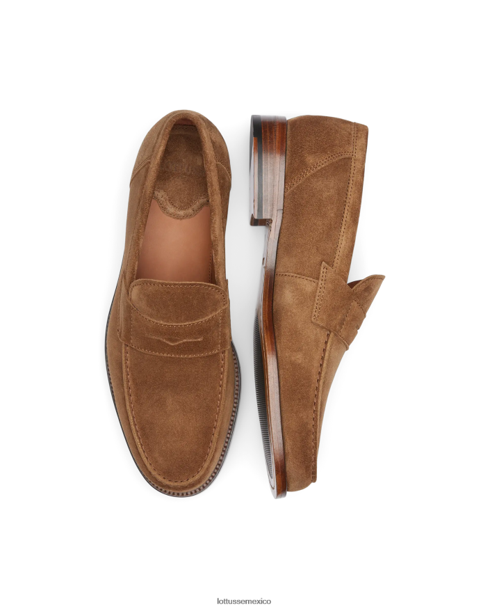 marrón Lottusse hombres mocasines Daytona de ante PNBVJ064