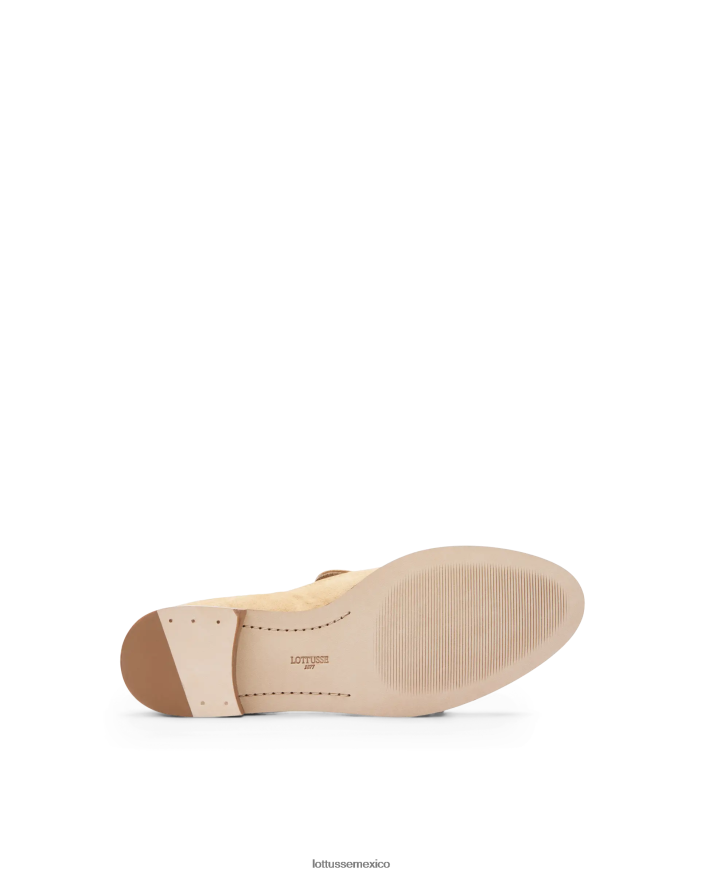 beige Lottusse mujer mocasines claire de gamuza PNBVJ0244