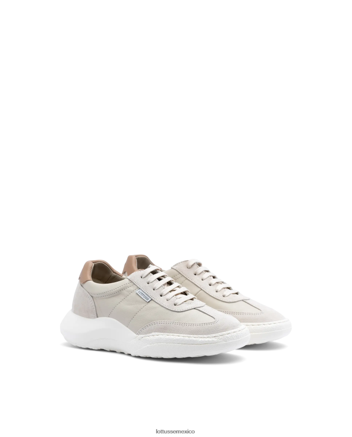 blanco Lottusse mujer zapatillas trotter de ante PNBVJ0416