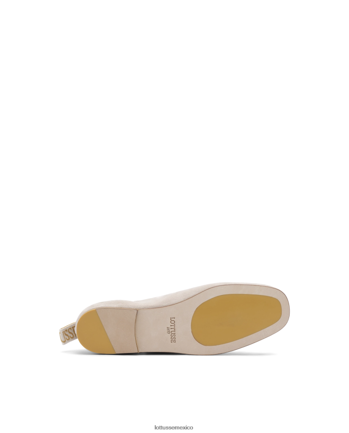 beige Lottusse mujer pantuflas de gamuza cítrica PNBVJ0207